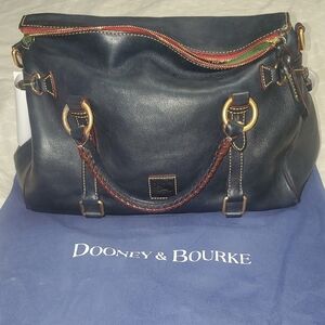 Dooney & Bourke Navy Leather Shoulder Bag